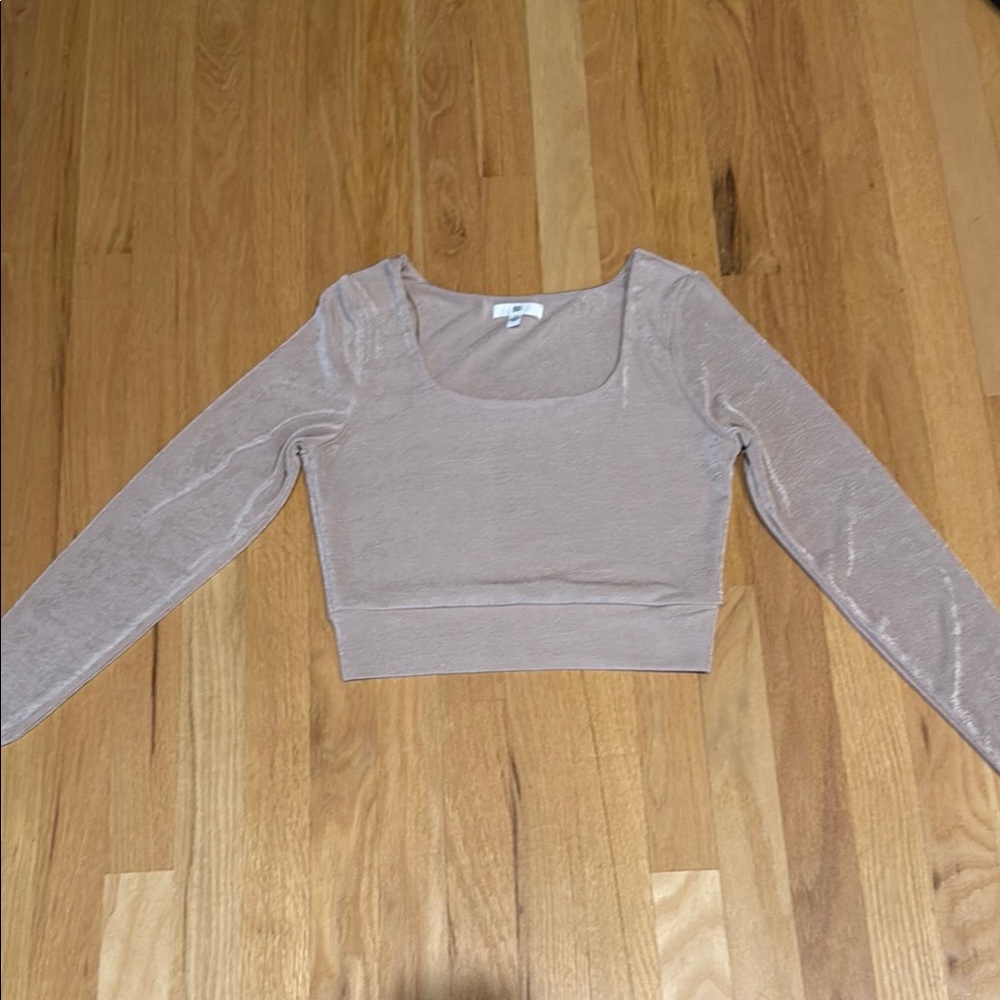 BP Light Pink Fitted Crop Top